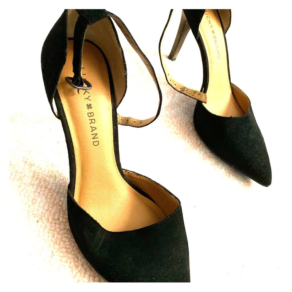 7.5 black lucky brand heels